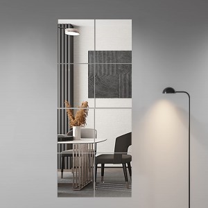 זכוכית באורך מלא קיר גוף מראה אריחי רכוב ללא מסגרת עיצוב חדר שינה בית