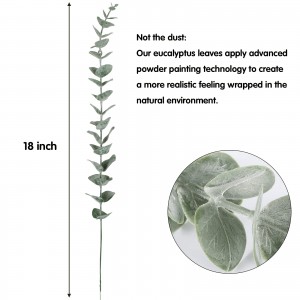 Konstgjorda eukalyptusblad Stjälkar Hög grönska Bröllopsbukett Heminredning
