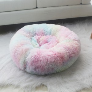 Hot Sale Indoor Rehet Faux Fur Donut Dog Bed