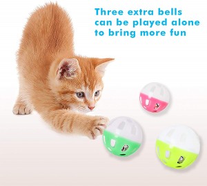 Оптовые интерактивные забавные пластиковые игрушки для кошек с роликовой башней