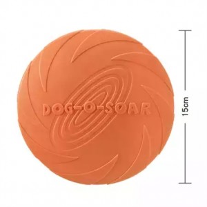 Durevoli giocattoli interattivi con disco volante morbido TPR per cani