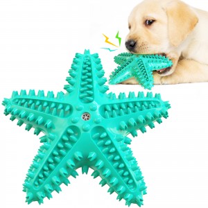 Langlebiges, seesternförmiges Zahnreinigungs-Kauspielzeug für Hunde