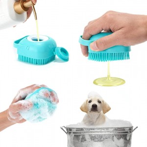 Cepillo de cuidado de mascotas de silicona suave y duradero al por mayor