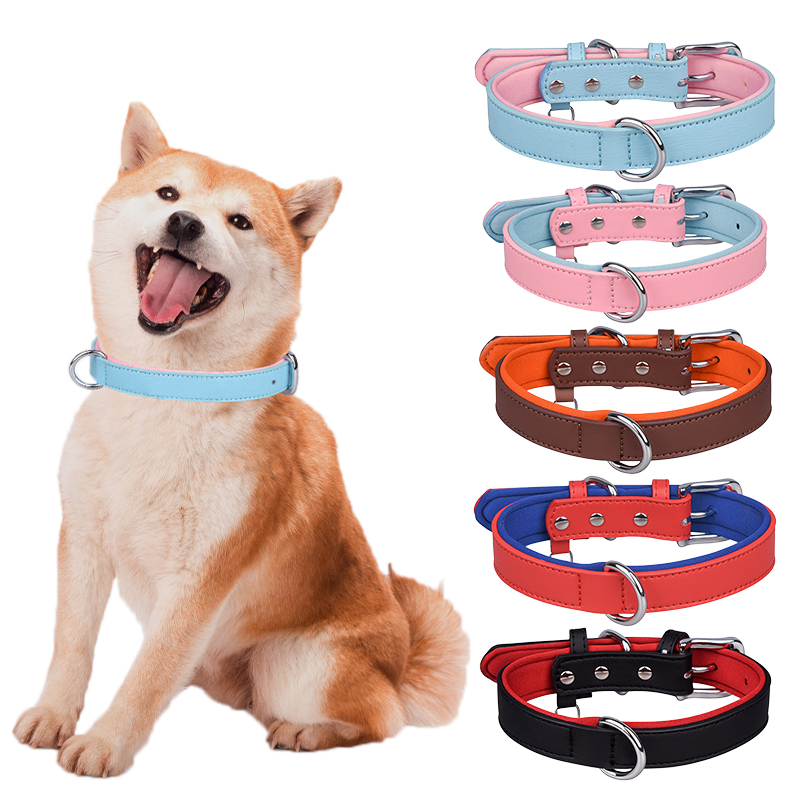 Duorsum Leather Ademend Personalized Colors Pet Collar