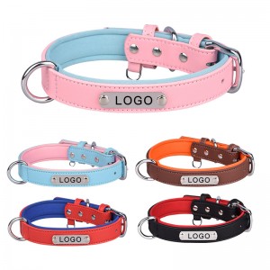 Matibay na Leather Breathable Personalized Colors Pet Collar
