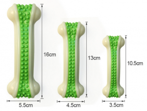 Xoguetes de goma de nailon con forma de óso para adestrar os dentes