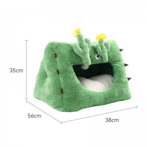 3 ສະໄຕລ໌ Cactus ຮູບຮ່າງງາມກາງແຈ້ງ Soft Cat Nest