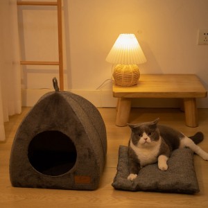Bequemes, weiches, warmes Schlafkissen für den Innenbereich, Katzenhöhle