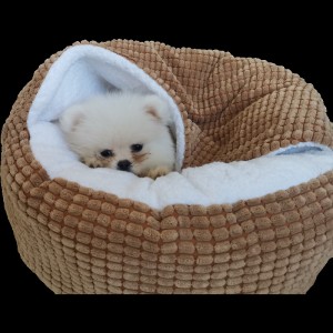 Wanter Warm gemittlech semi-zouene Cat Dog Bett