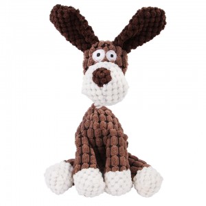 Donkey Shape Gagnvirkt mjúkt Plush Squeaky Dog Chew Toys