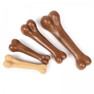 Xoguetes duradeiros para masticar mascotas con forma de óso para masticadores agresivos