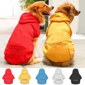 Udoben pulover z žepom na zadrgo za hišne ljubljenčke različnih velikosti