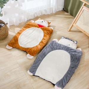 Shtresë krevati i butë i ngrohtë i ngrohtë për kafshët shtëpiake në formë Hippo i lezetshëm