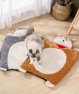 Cute Hippo Shape Malambot Kumportable Warm Pet Bed Pad