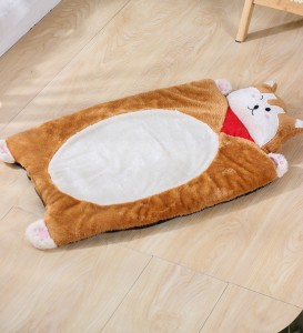 Shtresë krevati i butë i ngrohtë i ngrohtë për kafshët shtëpiake në formë Hippo i lezetshëm