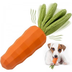 Jucării durabile de mestecat pentru câini pentru curățarea dinților în formă de morcov
