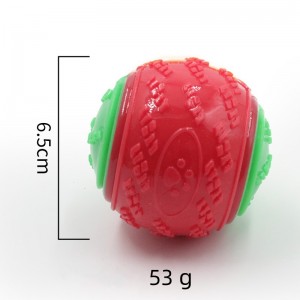 6.5 စင်တီမီတာ/ 9 စင်တီမီတာ အပြန်အလှန် အကျိုးပြု သွားများ သန့်ရှင်းရေး ခွေး Squeaky Toys Ball