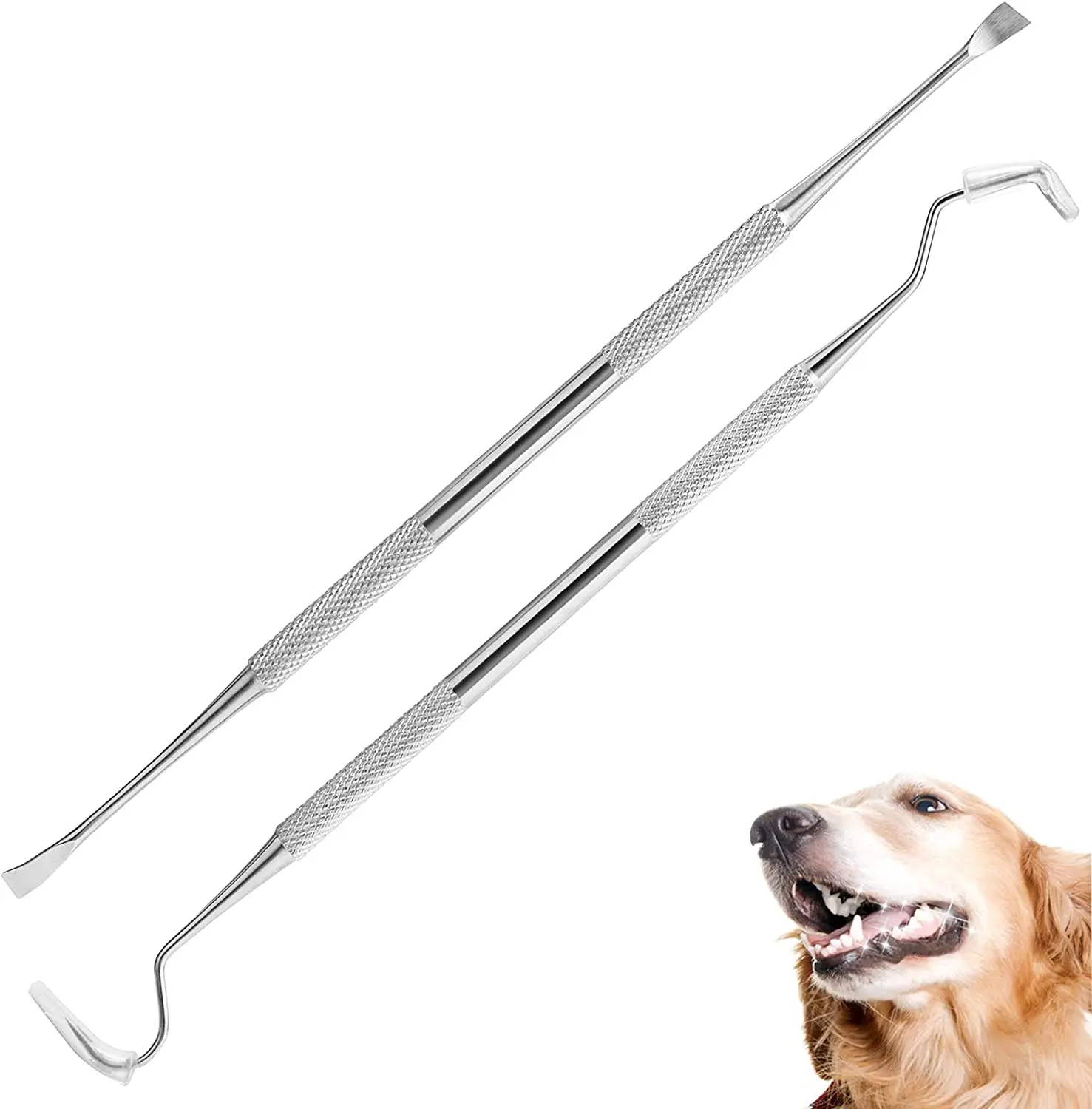 Stainless Steel Double Ended Teeth Cleaning Pet Grooming Tools