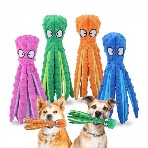 Prilagojene interaktivne in gibalne igrače za hišne ljubljenčke v obliki hobotnice