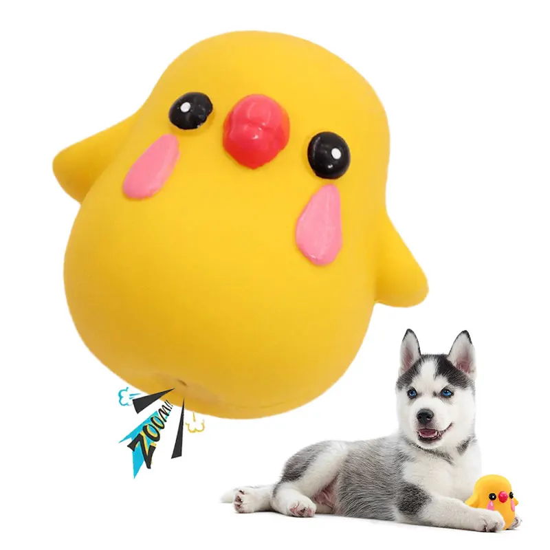 Latex Chicken Interactive Teeth Cleaning Dog Squeaky Toys