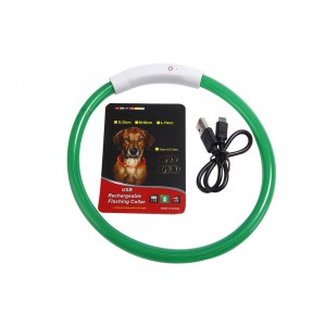 Персоналізований світлодіодний нашийник для собак, що перезаряджається через USB, довжиною 70 см
