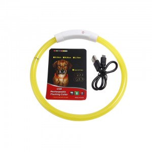 Персоналізований світлодіодний нашийник для собак, що перезаряджається через USB, довжиною 70 см