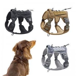 Personnaliséierten Nylon Upassbar Dog Harness Taktesch Vest