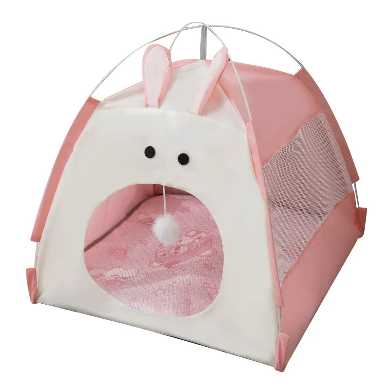 Cute Portable Semi-enclosed Outdoor Cat Tent House