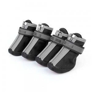4पीसी/सेट टिकाऊ जलरोधक गैर-पर्ची शीतकालीन पालतू जूते