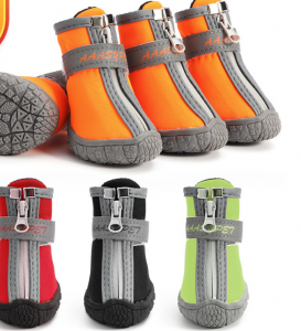 4पीसी/सेट टिकाऊ जलरोधक गैर-पर्ची शीतकालीन पालतू जूते