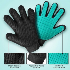 Custom Silicone Massage Cleaning Pet Grooming Glove Brush