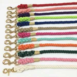 Corda di corda di cotone multicolore per caminari per cani