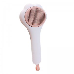 Disinn Ġdid Self Cleaning Stainless Steel Pet Hair Remover Comb