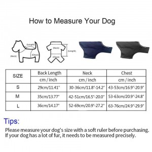 Uyilo olutsha lwe-Anti Anxiety Adjustable Calming Pet Clothes For Dogs