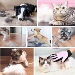 Hot Sale Silicone Soft Rubber Pet Grooming Glove Hair Remover Brush