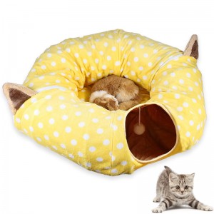 Multifunction Plush Tunnel Interactive Cat Tunnel Toy nwere bọọlụ