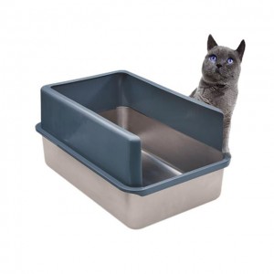 صندوق فضلات القطط مقاس XL من الفولاذ المقاوم للصدأ لا يمتص الرائحة أبدًا