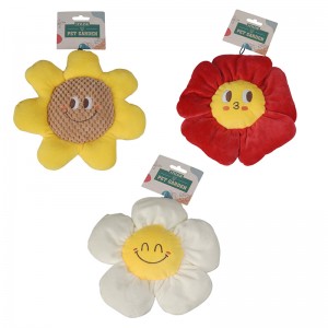 Nahiangay nga Smiley Face Flower Pet Intelligence Molar Training Toys