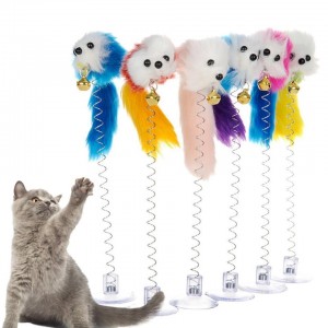 Grousshandel Stick Feather Rod Mouse Cat Catcher Teaser Toy