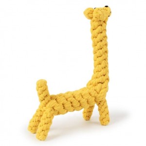 सूती रस्सी दांत साफ करने वाला चबाने वाला जिराफ प्यारा कुत्ता चबाने वाला खिलौना