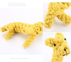 Cotton Rope Teeth Cleaning Chewing Giraffe Cute Dog Chew Toy