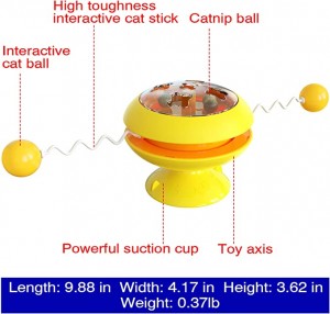Amphaka Oseketsa Oseketsa Catnip Ball Gyro Turntable Toy