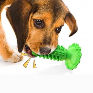 Велепродаја назубљена моларна четкица за зубе за псе шкрипа играчка са сисаљком