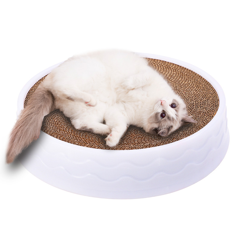 Suministros para mascotas, cartón interior de juguete para gatos con diseño circular duradero