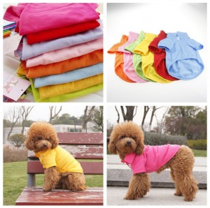 Traxe de algodón suave e transpirable Roupa Abrigos Camisas para cans
