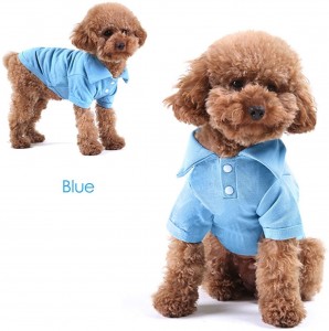 Traxe de algodón suave e transpirable Roupa Abrigos Camisas para cans