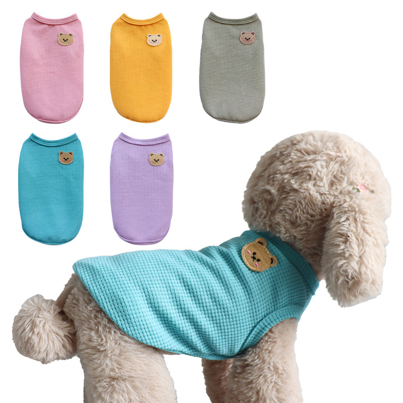Customized Spring at Summer Cute Soft Dog Solid Vest