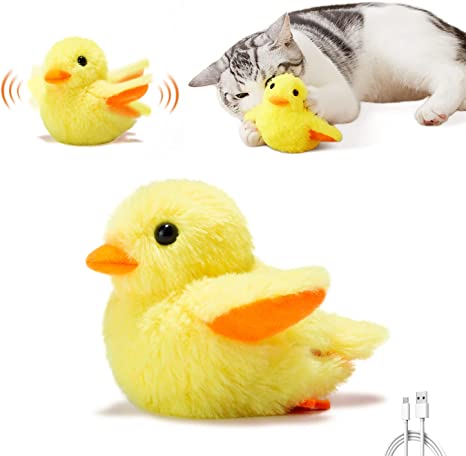 Đồ chơi cho mèo tương tác với đôi cánh mềm mại có thể giặt được Vịt sang trọng Catnip