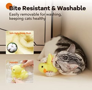 Washable Soft Wings Flapping Plush Duck Catnip Interactive Cat Toy