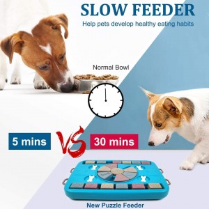 Venda por atacado de brinquedos de quebra-cabeça para cães com alimentador lento e dispensador de alimentos